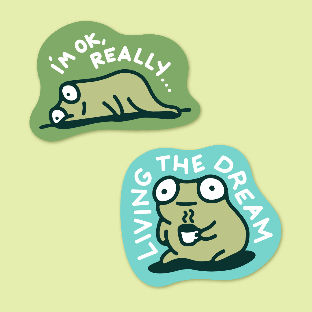 Forgy's Bundle B – "Living the dream" and "I'm okay, really" stickers