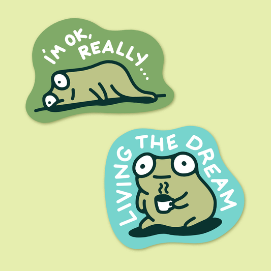 Forgy's Bundle B – "Living the dream" and "I'm okay, really" stickers